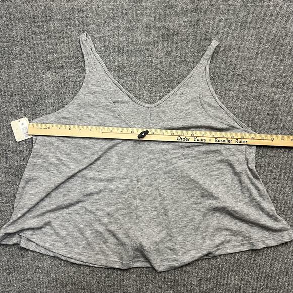 Free People Tank Top Womens Medium Heather Gray Loose Fit Ribbed Cami Intimately - Picture 7 of 8